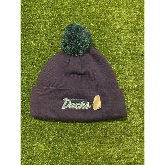 Zephyr Other - Vintage Zephyr Graf-X Anaheim Ducks script cuffed beanie winter stocking hat pom